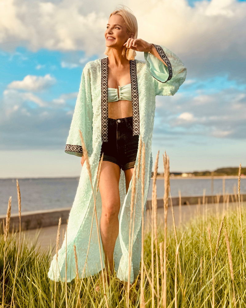 TD FLYAWAY KIMONO MINT